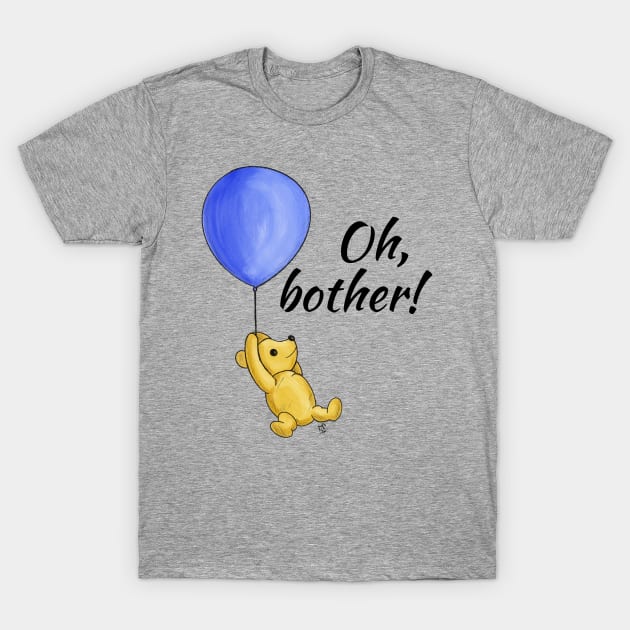 Oh, bother! - Winnie The Pooh and the balloon T-Shirt by Alt World Studios